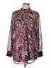 Chico's 100% Polyester Paisley Purple Long Sleeve Blouse Size Lg (2) - photo 1