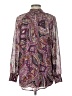 Chico's 100% Polyester Paisley Purple Long Sleeve Blouse Size Lg (2) - photo 2