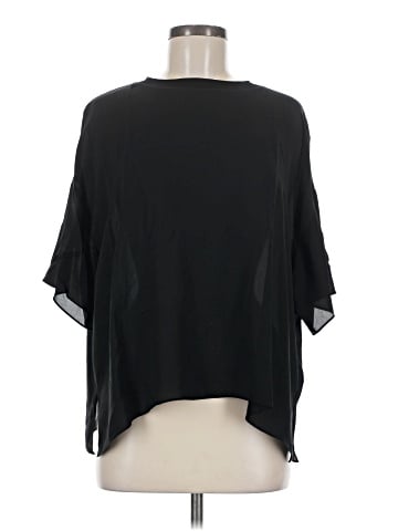 Vince. Short Sleeve Silk Top (view 1)