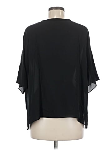 Vince. Short Sleeve Silk Top (view 2)