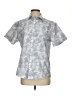 FLX Tropical Silver Short Sleeve Blouse Size S - photo 1
