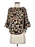 Topshop 100% Polyester Black 3/4 Sleeve Blouse Size 2 - photo 1