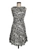 AB Studio 100% Rayon Animal Print Gray Casual Dress Size 6 - photo 1