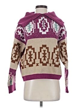 Woven Heart Pullover Sweater