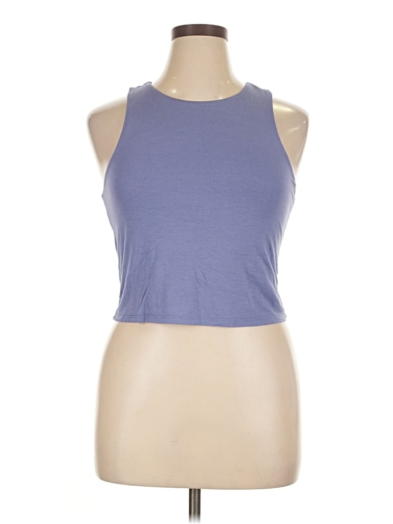 Pre-owned Originality Tank Top Purple Halter Neckline Tops