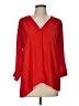 a.n.a. A New Approach 100% Polyester Red 3/4 Sleeve Blouse Size M - photo 1