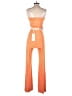 Lezat Color Block Orange Jumpsuit Size M - photo 2