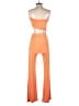 Lezat Color Block Orange Jumpsuit Size M - photo 2