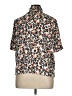 On 34th Animal Print Brown Orange Short Sleeve Blouse Size XL - photo 2