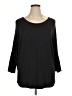 Charming Charlie Black 3/4 Sleeve Top Size XL - photo 1