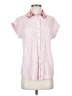 CAbi Stripes Pink Short Sleeve Blouse Size S - photo 1