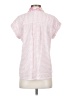 CAbi Stripes Pink Short Sleeve Blouse Size S - photo 2