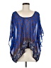 Jessica Simpson Blue 3/4 Sleeve Blouse Size Med - Lg - photo 1