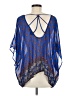 Jessica Simpson Blue 3/4 Sleeve Blouse Size Med - Lg - photo 2