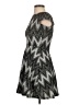 Snap Chevron-herringbone Gray Casual Dress Size S - photo 5