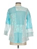 LOGO Lavish Teal 3/4 Sleeve Blouse Size XS - photo 2