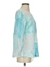 LOGO Lavish Teal 3/4 Sleeve Blouse Size XS - photo 4