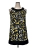 Kim Rogers Graphic Yellow Sleeveless Blouse Size 14 (petite) - photo 1