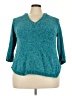 NY Collection 100% Polyester Teal Blue Pullover Sweater Size 2X (estimated) - photo 1