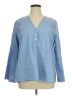 Zara Blue 3/4 Sleeve Blouse Size XL - photo 1