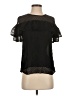 J.Crew Black Short Sleeve Silk Top Size 2 - photo 1