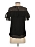 J.Crew Black Short Sleeve Silk Top Size 2 - photo 2