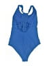 Unbranded Solid Blue One Piece Swimsuit Size M - photo 2