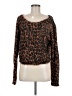 Pilcro Animal Print Brown Pullover Sweater Size M - photo 1