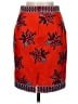 Elle Sasson 100% Polyester Print Red Casual Skirt Size 34 waist - photo 2