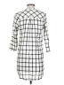 Mod Ref 100% Cotton Plaid Ivory Casual Dress Size S - photo 2