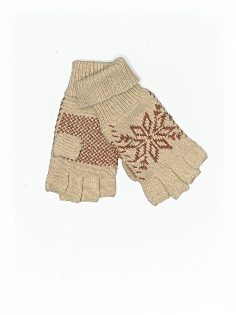 Pre-owned Look Gloves In Brown