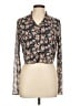 Sage the Label Floral Black Long Sleeve Blouse Size L - photo 1