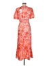 Cinq à Sept 100% Polyester Paisley Orange Casual Dress Size 6 - photo 2