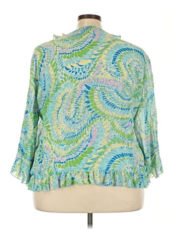 Essentials by Milano 3/4 Sleeve Blouse (view 2)