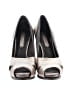 BCBGMAXAZRIA 100% Leather Gray Tan Heels Size 8 1/2 - photo 2