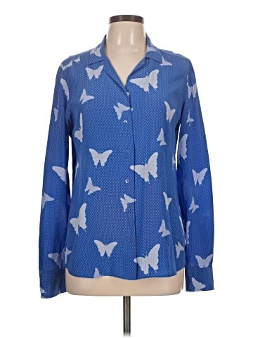 Equipment Long Sleeve Silk Top (view 1)