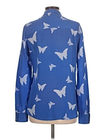 Equipment Long Sleeve Silk Top (view 2)