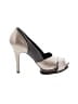 BCBGMAXAZRIA 100% Leather Gray Tan Heels Size 8 1/2 - photo 1