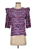 Unbranded 100% Polyester Purple 3/4 Sleeve Blouse Size S - photo 1