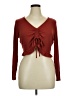 Isabel Burgundy Long Sleeve Top Size XL - photo 1