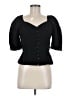 Something Navy Black 3/4 Sleeve Blouse Size M - photo 1