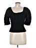 Something Navy Black 3/4 Sleeve Blouse Size M - photo 2