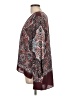 BCBGMAXAZRIA 100% Polyester Burgundy Long Sleeve Blouse Size L - photo 5