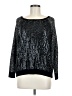 Lumiere Metallic Silver Pullover Sweater Size M - photo 1