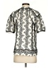 BCBGMAXAZRIA 100% Cotton Ivory Short Sleeve Blouse Size S - photo 2