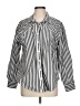 Maurices Stripes Silver 3/4 Sleeve Button-Down Shirt Size L - photo 1