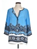 Ann Taylor 100% Polyester Blue 3/4 Sleeve Blouse Size L - photo 1
