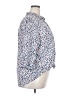 Kohl's 100% Cotton Floral Blue 3/4 Sleeve Button-Down Shirt Size 2X (estimated) - photo 4