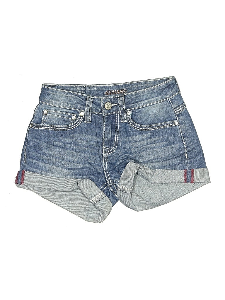 Pre-owned Shyanne Denim Shorts In Blue