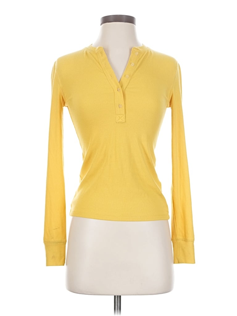 Pre-owned On 34th Long Sleeve Polo Shirt In Yellow